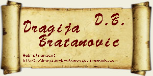 Dragija Bratanović vizit kartica